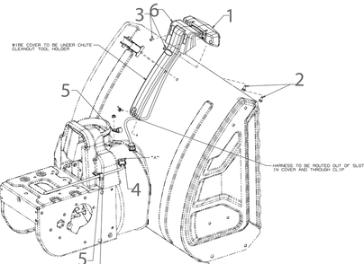 Led Light Bar Diagram and Parts List for 3X26-INCHTRAC (31AH7DVX710)(2019) Cub Cadet Snow Blower